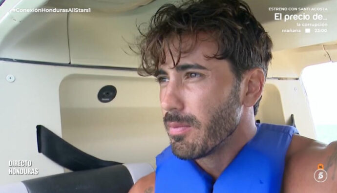 Iván González en su salto desde el helicóptero de 'Supervivientes All stars'