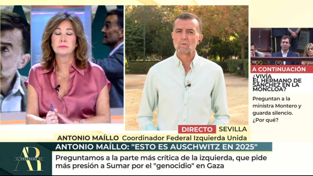 Ana Rosa Quintana y Antonio Maíllo en 'El programa de AR'