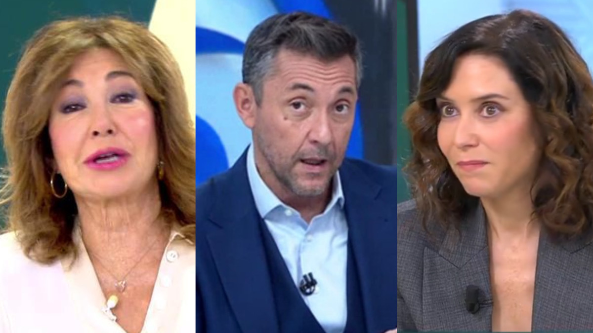 Ana Rosa Quintana, Javier Ruiz e Isabel Díaz Ayuso