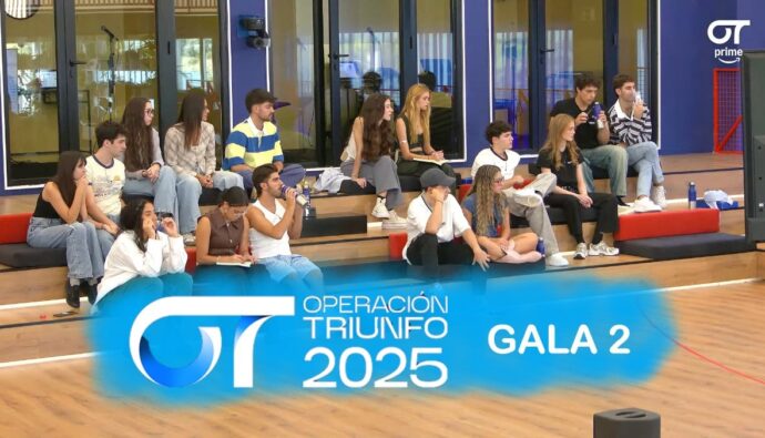 Reparto de temas de la gala 2 de 'OT 2025'.