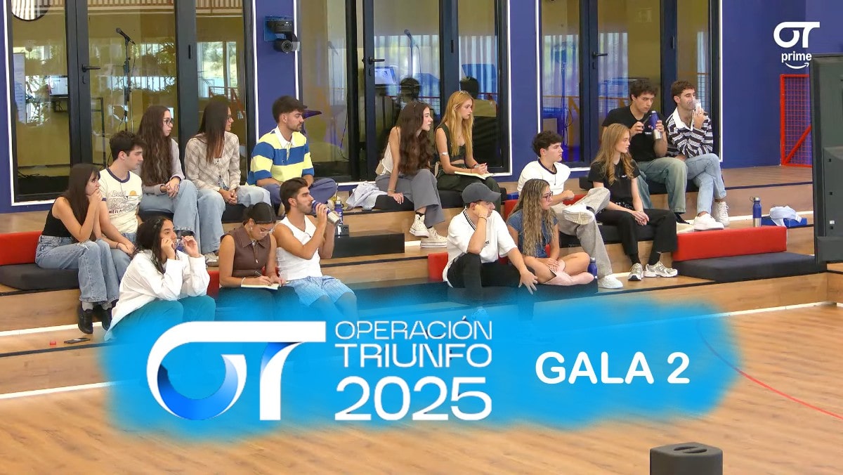 Reparto de temas de la gala 2 de 'OT 2025'.