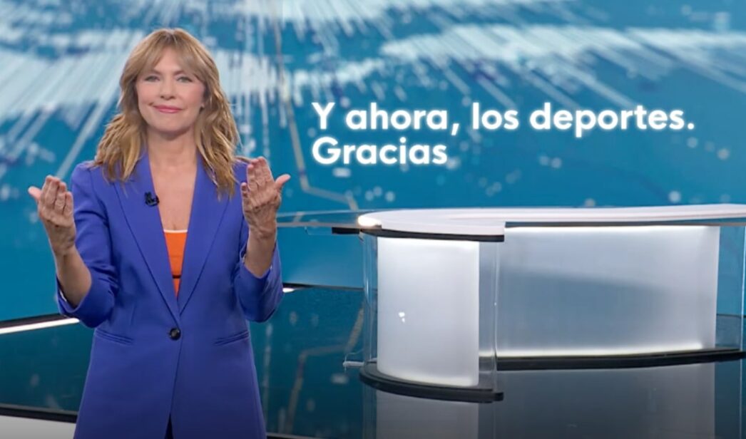 Alejandra Herranz en el 'Telediario 1'.