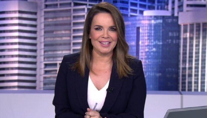 Carme Chaparro en 'Informativos Telecinco'.