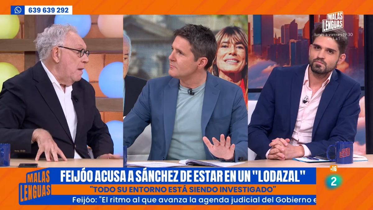 Ernesto Ekaizer, Jesús Cintora y Hugo Pereira en 'Malas Lenguas'.