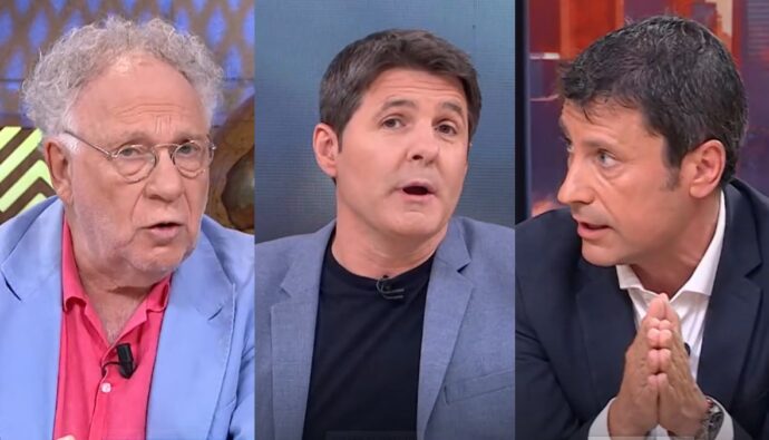 Ernesto Ekaizer, Jesús Cintora y José Luis Pérez en 'Malas Lenguas'.