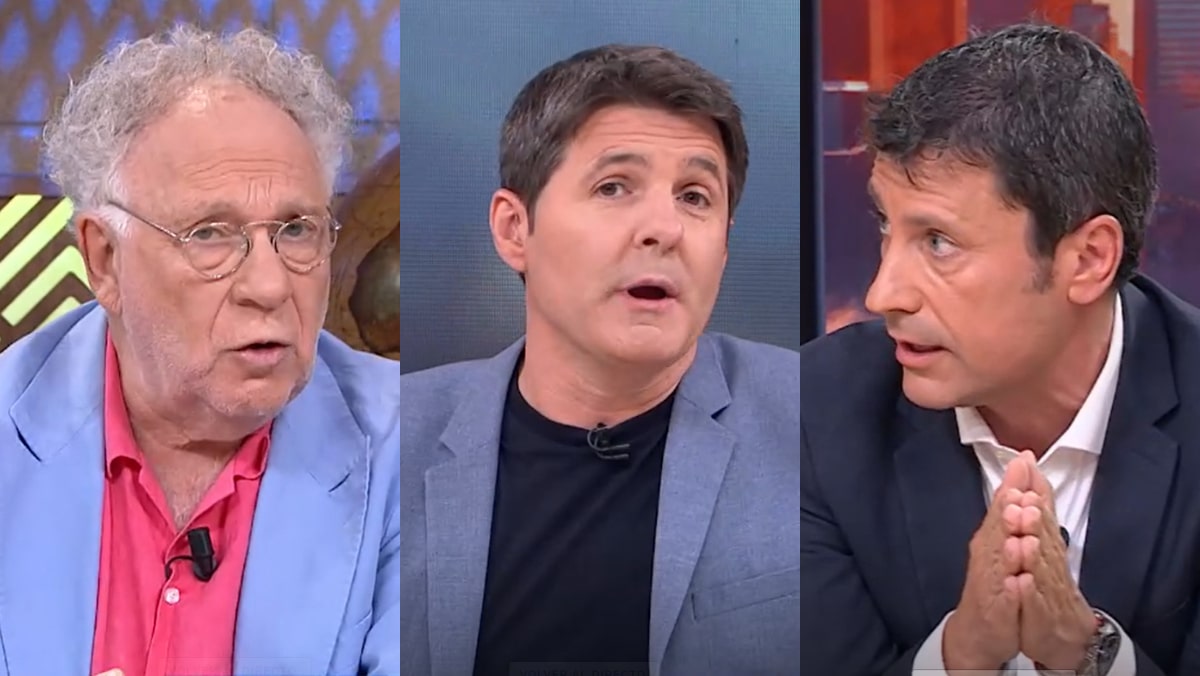 Ernesto Ekaizer, Jesús Cintora y José Luis Pérez en 'Malas Lenguas'.