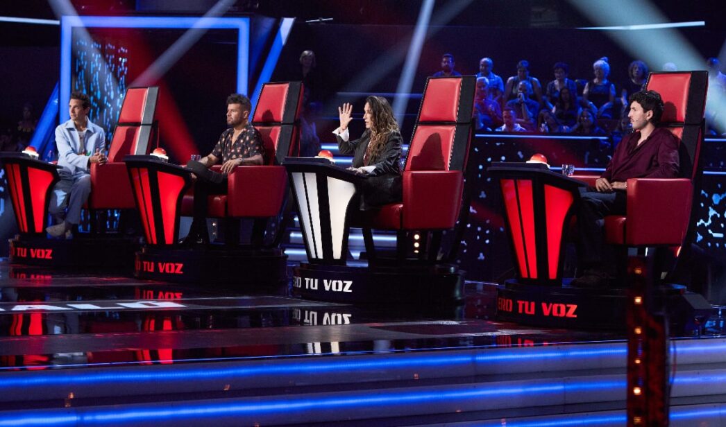 Mika, Pablo López, Malú y Sebastián Yatra en 'La Voz'.