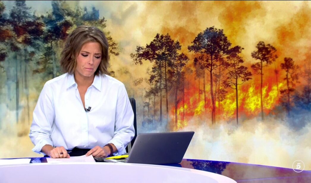 María Casado en 'Informativos Telecinco'.