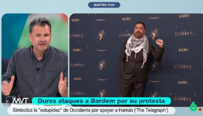 Iñaki López defiende a Javier Bardem en 'Más Vale Tarde'.