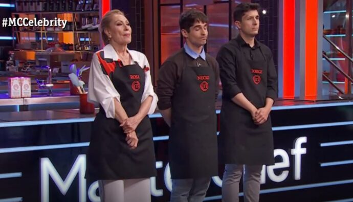Rosa Benito, Necko y Jorge Luengo en 'MasterChef Celebrity 10'.