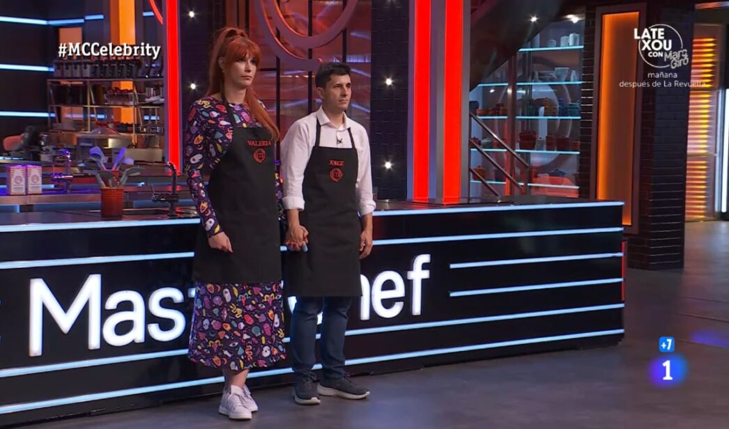 Valeria Vegas y Jorge Luengo en 'MasterChef Celebrity'.