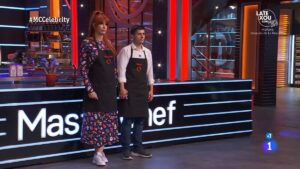 Valeria Vegas y Jorge Luengo en 'MasterChef Celebrity'.