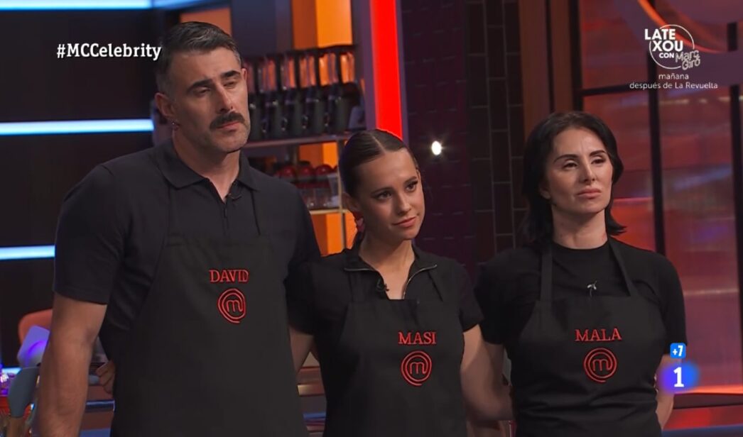 David, Masi y la Mala en 'MasterChef Celebrity'.
