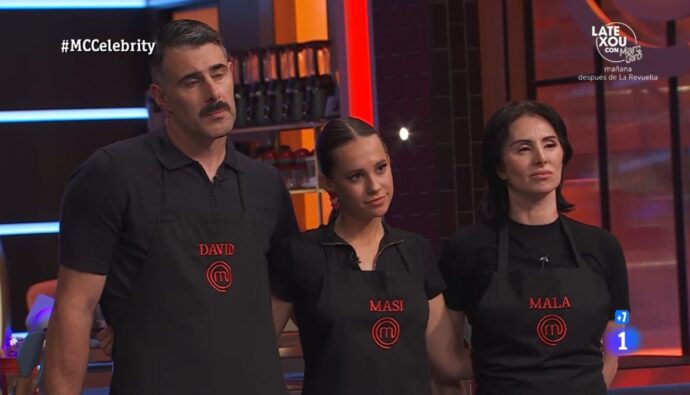 David, Masi y la Mala en 'MasterChef Celebrity'.