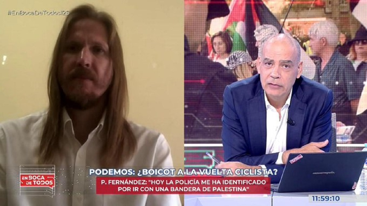 Pablo Fernández, portavoz de Podemos, y Nacho Abad en 'En boca de todos'.