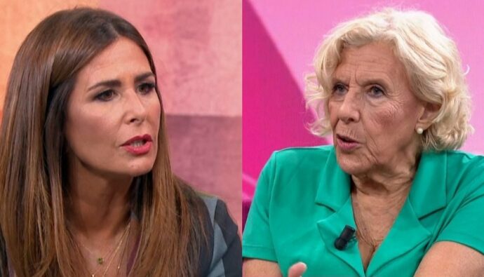 Nuria Roca y Manuela Carmena.