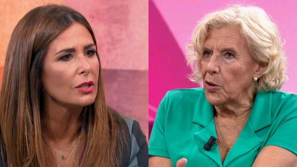 Nuria Roca y Manuela Carmena.
