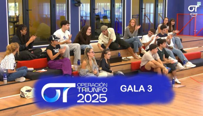 Reparto de temas de la gala 3 de 'OT 2025'.