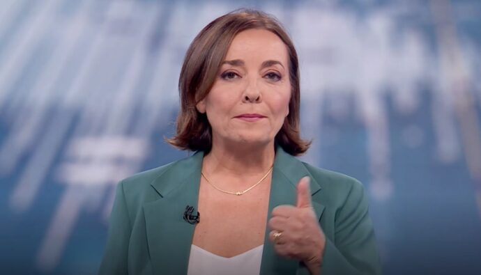 Pepa Bueno en el 'Telediario 2'.