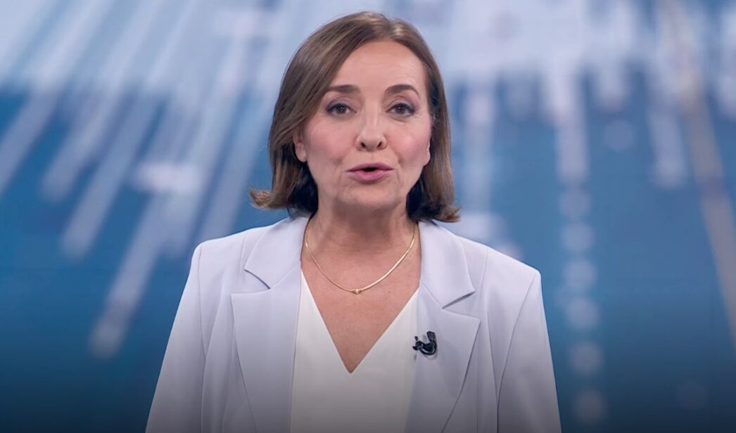 Pepa Bueno en el 'Telediario'.