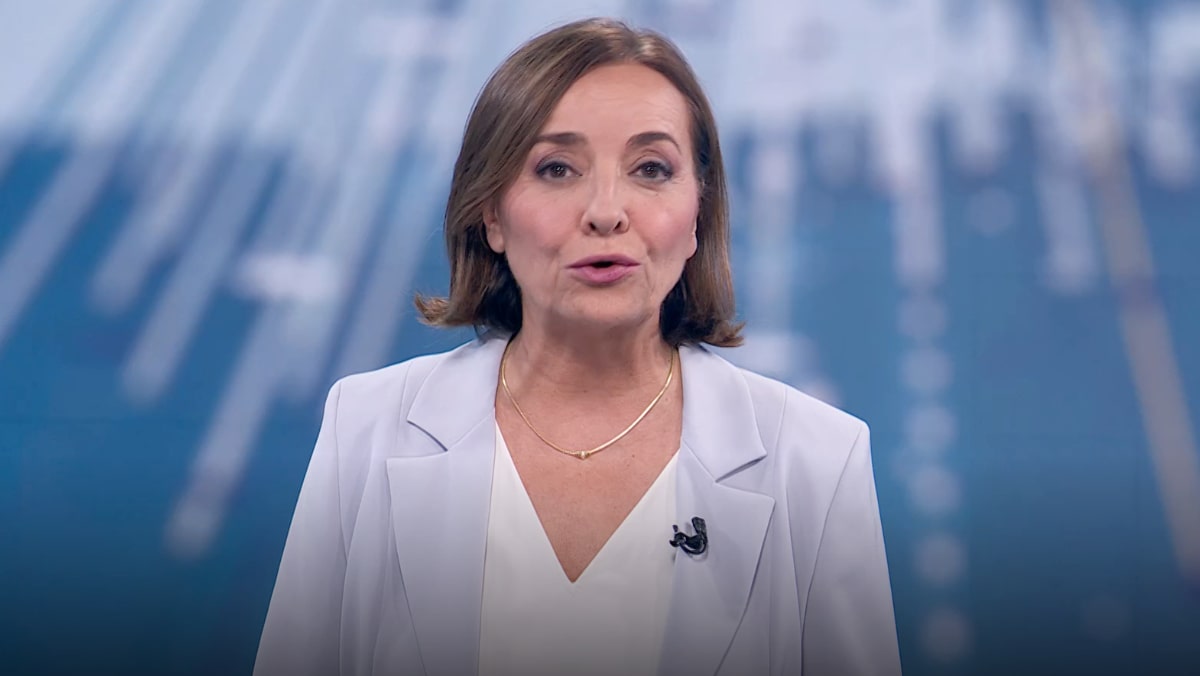 Pepa Bueno en el 'Telediario'.