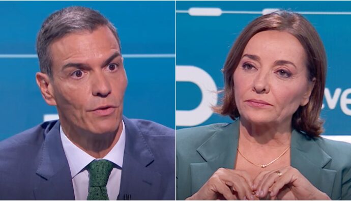 Pedro Sánchez y Pepa Bueno.