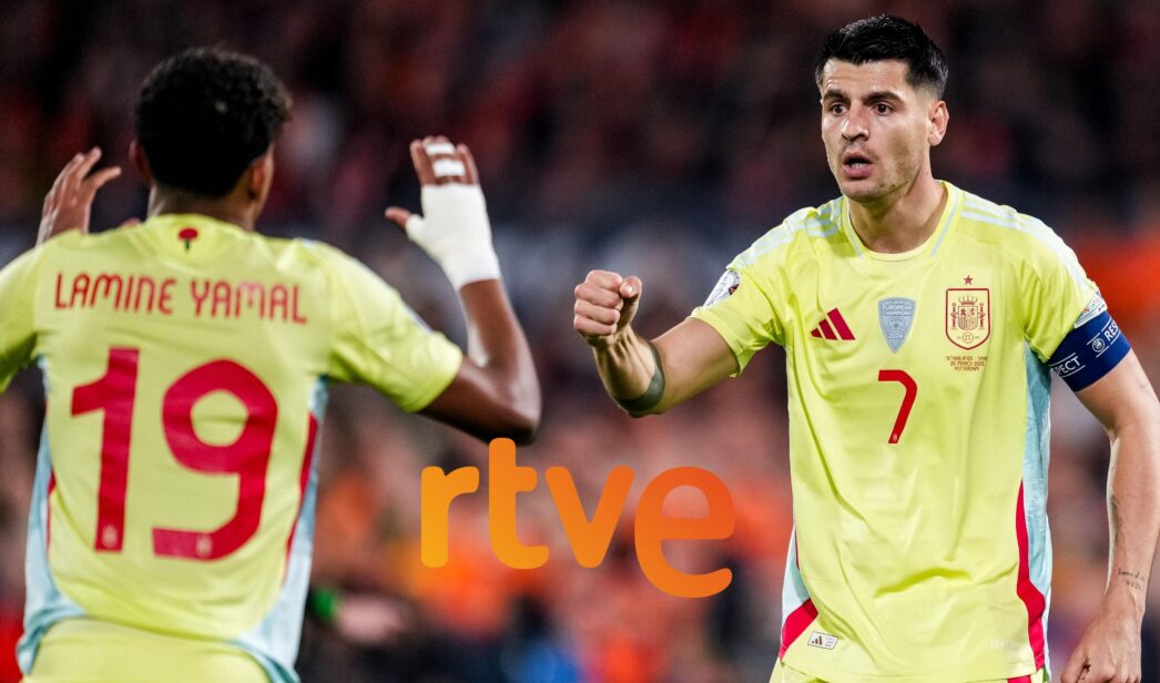 Lamine Yamal y Álvaro Morata.