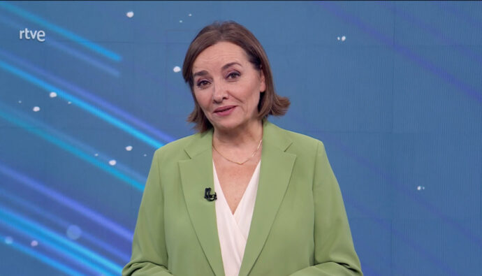 Pepa Bueno en el 'Telediarioo 2'