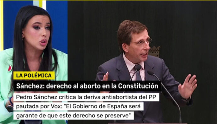 Sarah Santaolalla pone en su sitio a Almeida