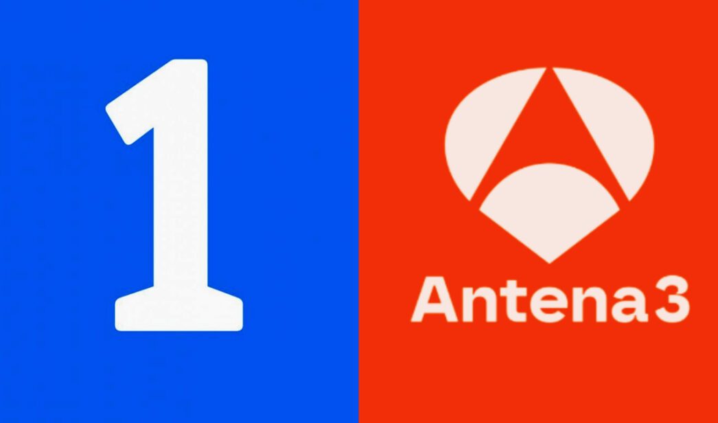 Logos de La 1 de TVE y Antena 3