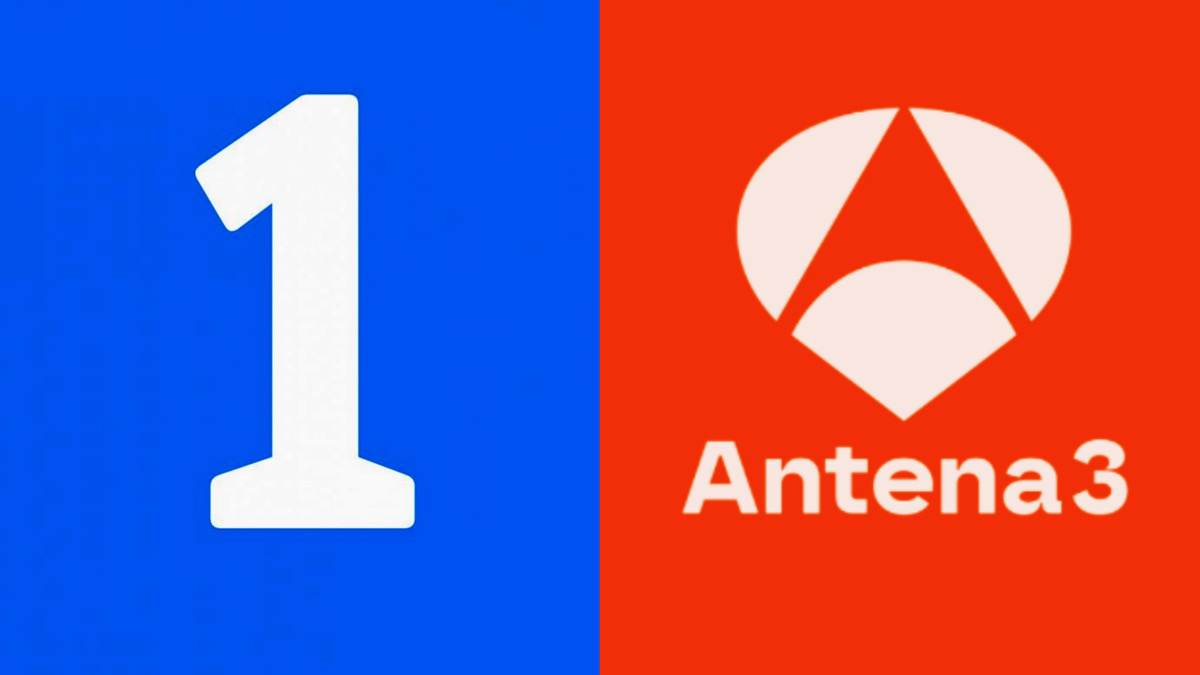Logos de La 1 de TVE y Antena 3