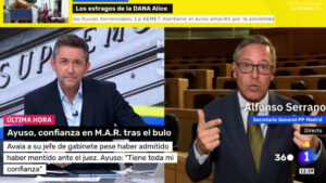 Javier Ruiz acorrala a Alfonso Serrano, número 2 de Ayuso