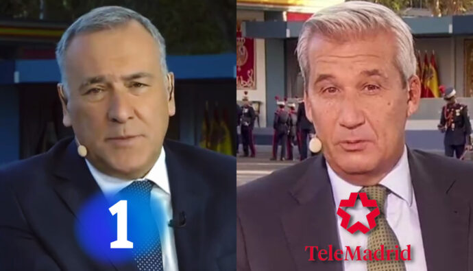 La 1 de TVE arrasa a Telemadrid en la cobertura del desfile