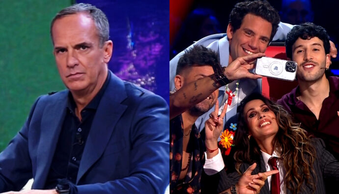 Santi Acosta en 'De Viernes' y los coaches de 'La Voz'