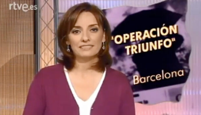 Pepa Bueno anunciando el estreno de 'Operación Triunfo' en 'Gente'