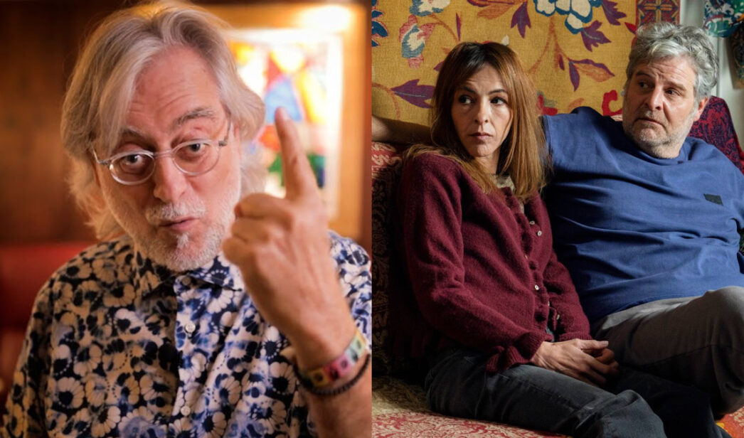 El crítico televisivo Víctor Amela y los protagonistas de 'Poquita Fe'