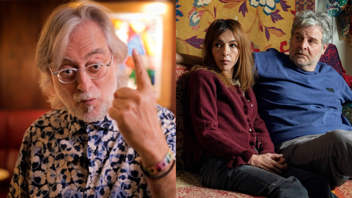 El crítico televisivo Víctor Amela y los protagonistas de 'Poquita Fe'