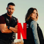 Miguel Ángel Silvestre y Katia Fallin y el logo de Netflix