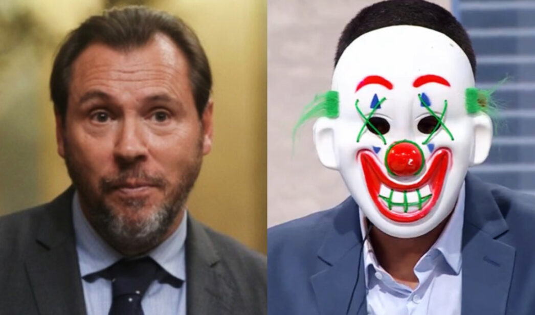 Óscar Puente y Antonio Naranjo convertido en payaso