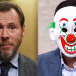 Óscar Puente y Antonio Naranjo convertido en payaso