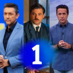 Fotomontaje con rostros de TVE y el logo de La 1