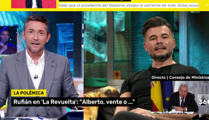 Javier Ruiz da este toque de atención a Broncano por lo ocurrido con Rufián: "¿Pero qué estás haciendo?"