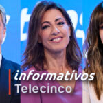 Carlos Franganillo, Ángeles Blanco e Isabel Jiménez ('Informativos Telecinco')
