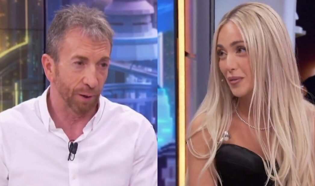 Pablo Motos con Ana Mena en 'El Hormiguero'.