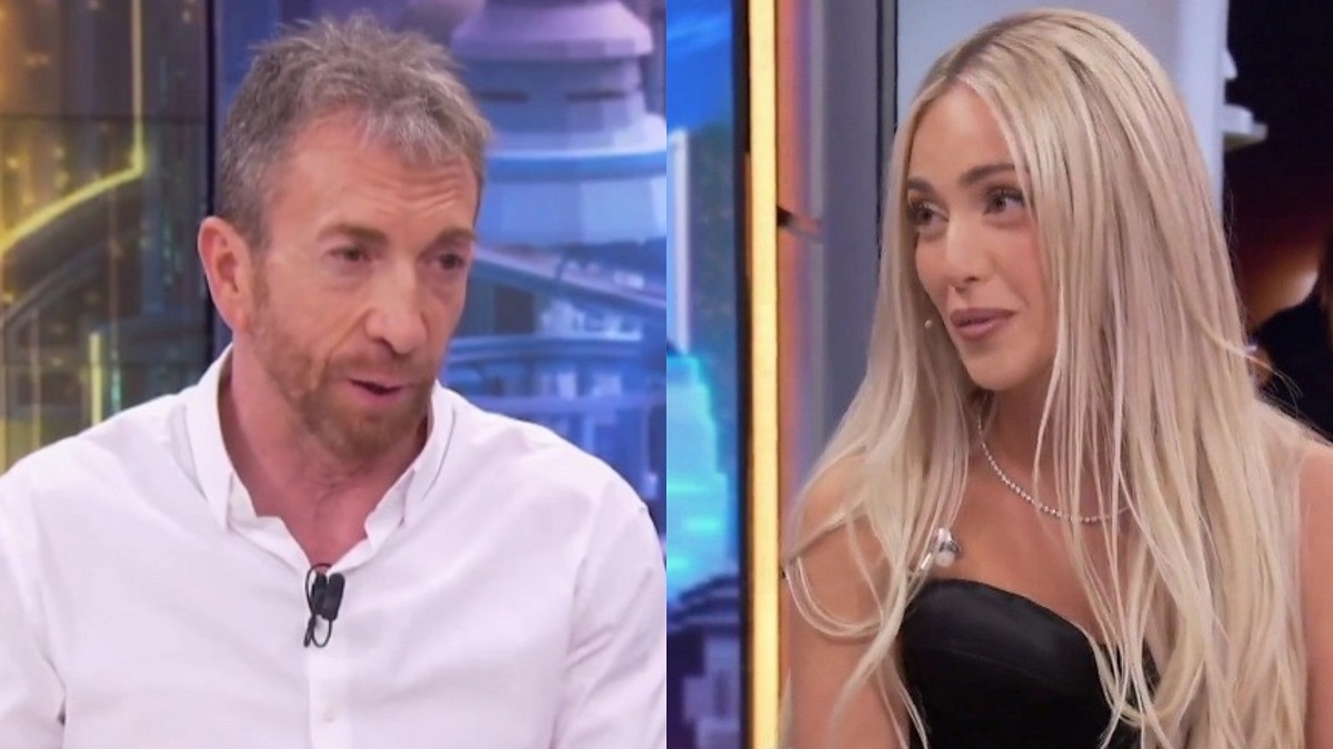 Pablo Motos con Ana Mena en 'El Hormiguero'.