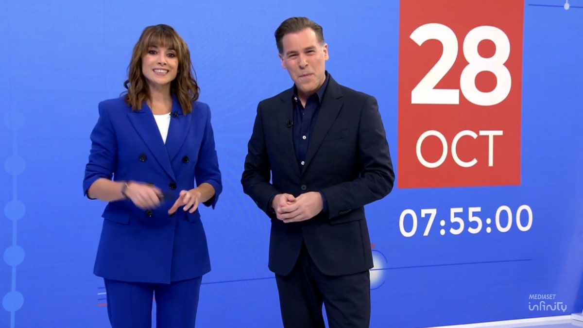 Arancha Morales y Bricio Segovia en 'Informativos Telecinco'.