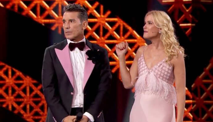 Jesús Vázquez y Valeria Mazza en 'Bailando con las estrellas'.