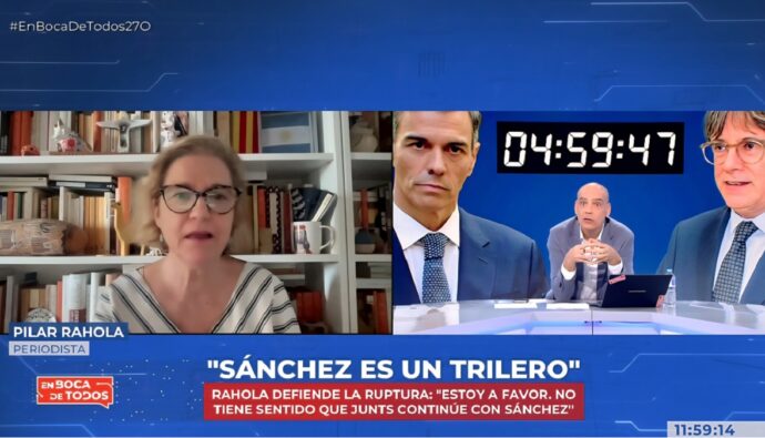 Nacho Abad con Pilar Rahola en 'En boca de todos'.