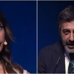 La cara de Esther Vaquero al recibir el Premio Planeta Juan del Val.
