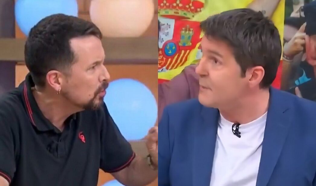 Pablo Iglesias y Jesús Cintora discuten en 'Malas lenguas'.